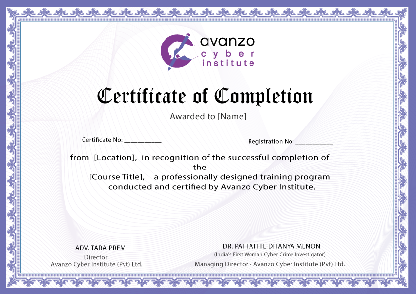 Cyber Crime & Cyber Law Course Certificate